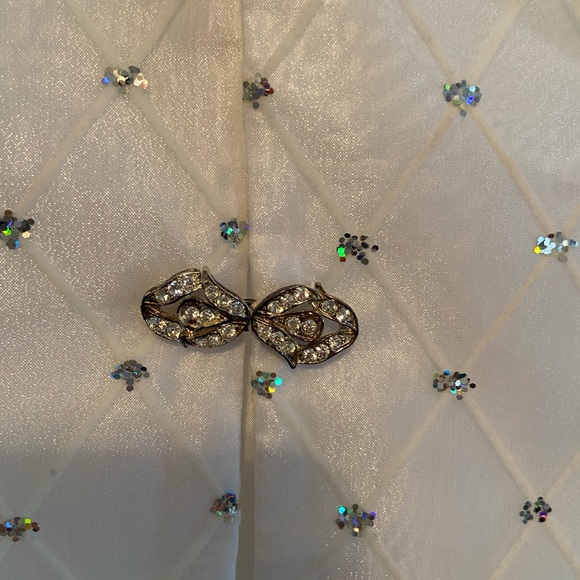 Never worn! Jacket with sheer sleeve and glitter detail. Comes with cami - Picture 3 of 7